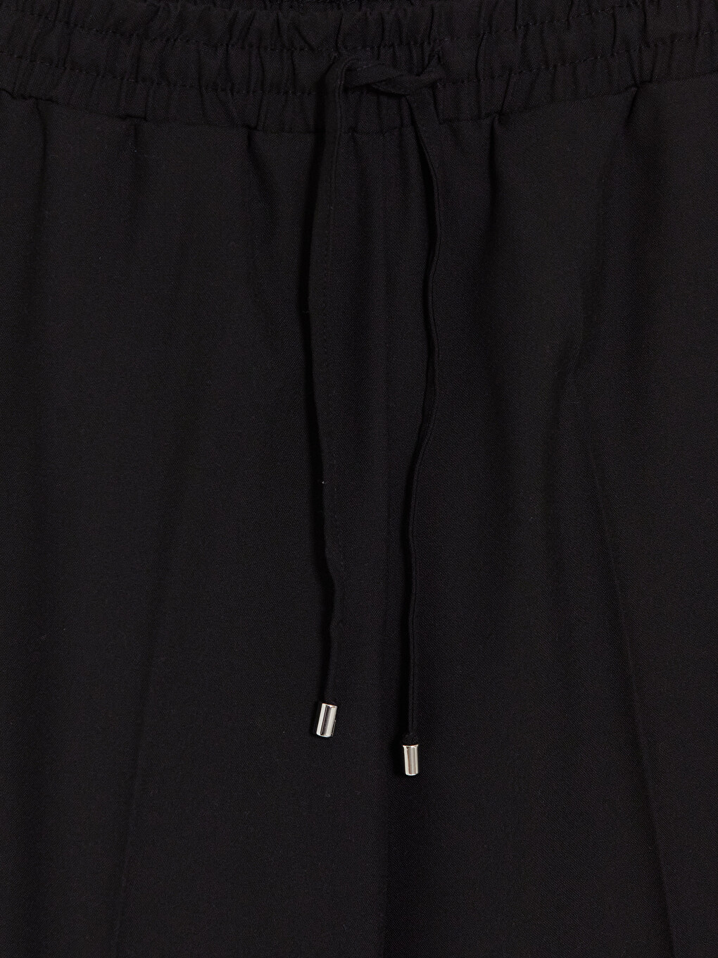 Siyah Beli Lastikli Kadın Pantolon-2