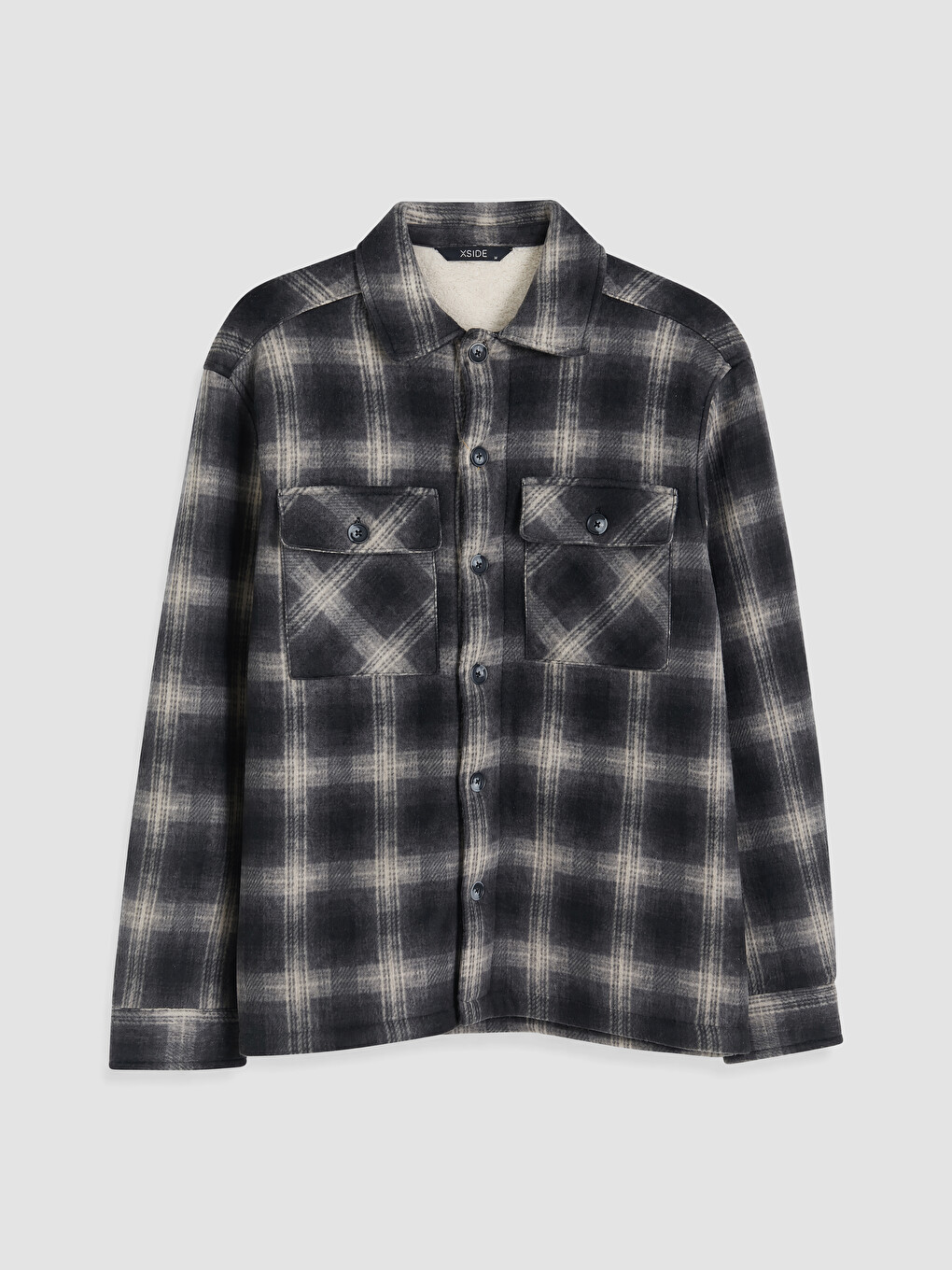 Geacă Relax Fit Cu Model În Carouri Tip Lumberjack Cu Guler Cămașă Pentru Bărbați-4