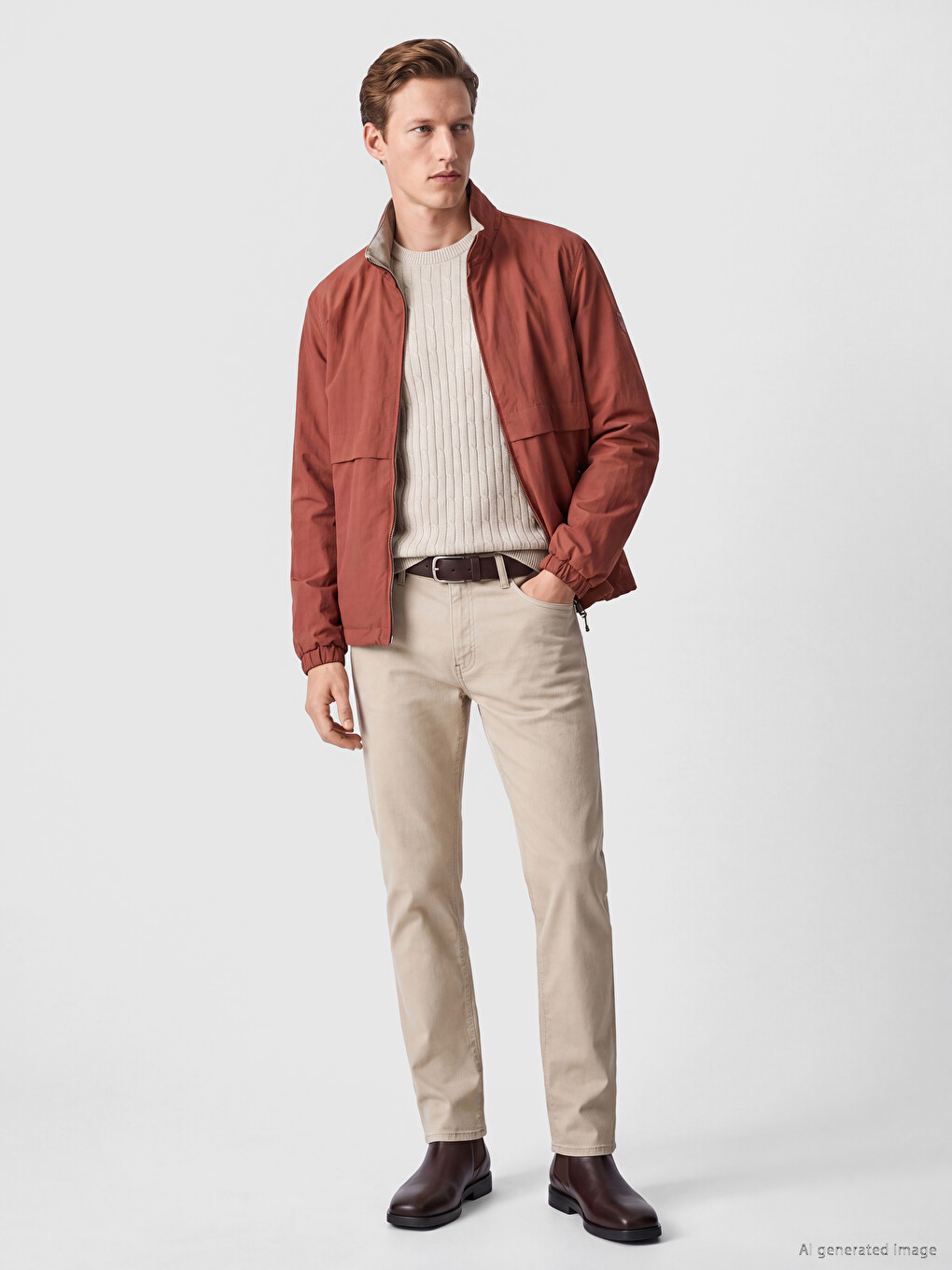 Turuncu Regular Fit Erkek Ceket-2