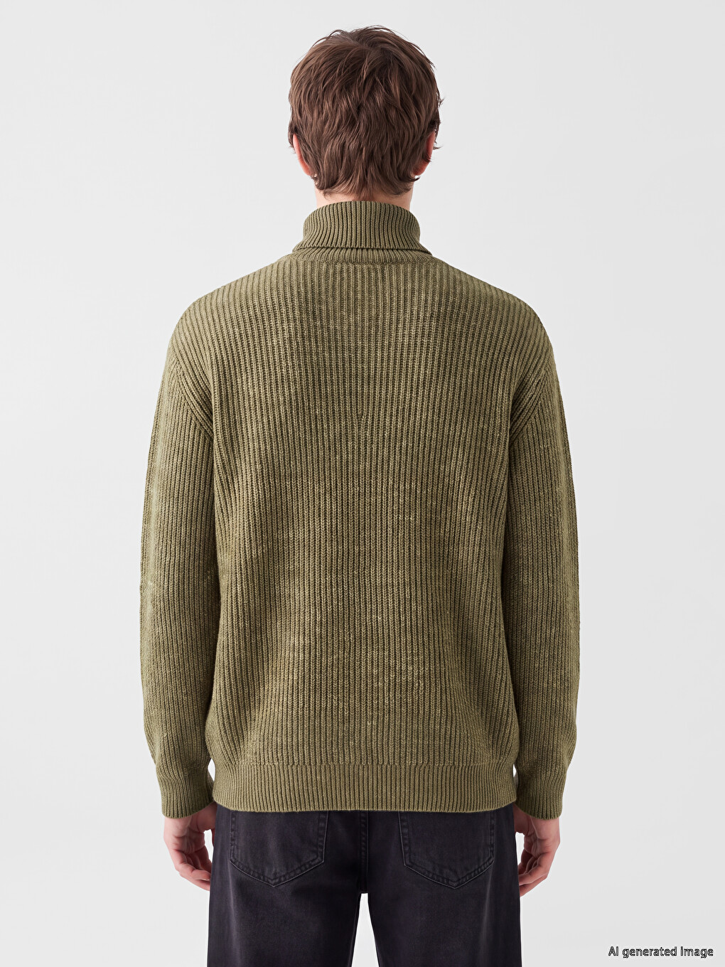 Mock Neck Men's Knitwear Sweater-3
