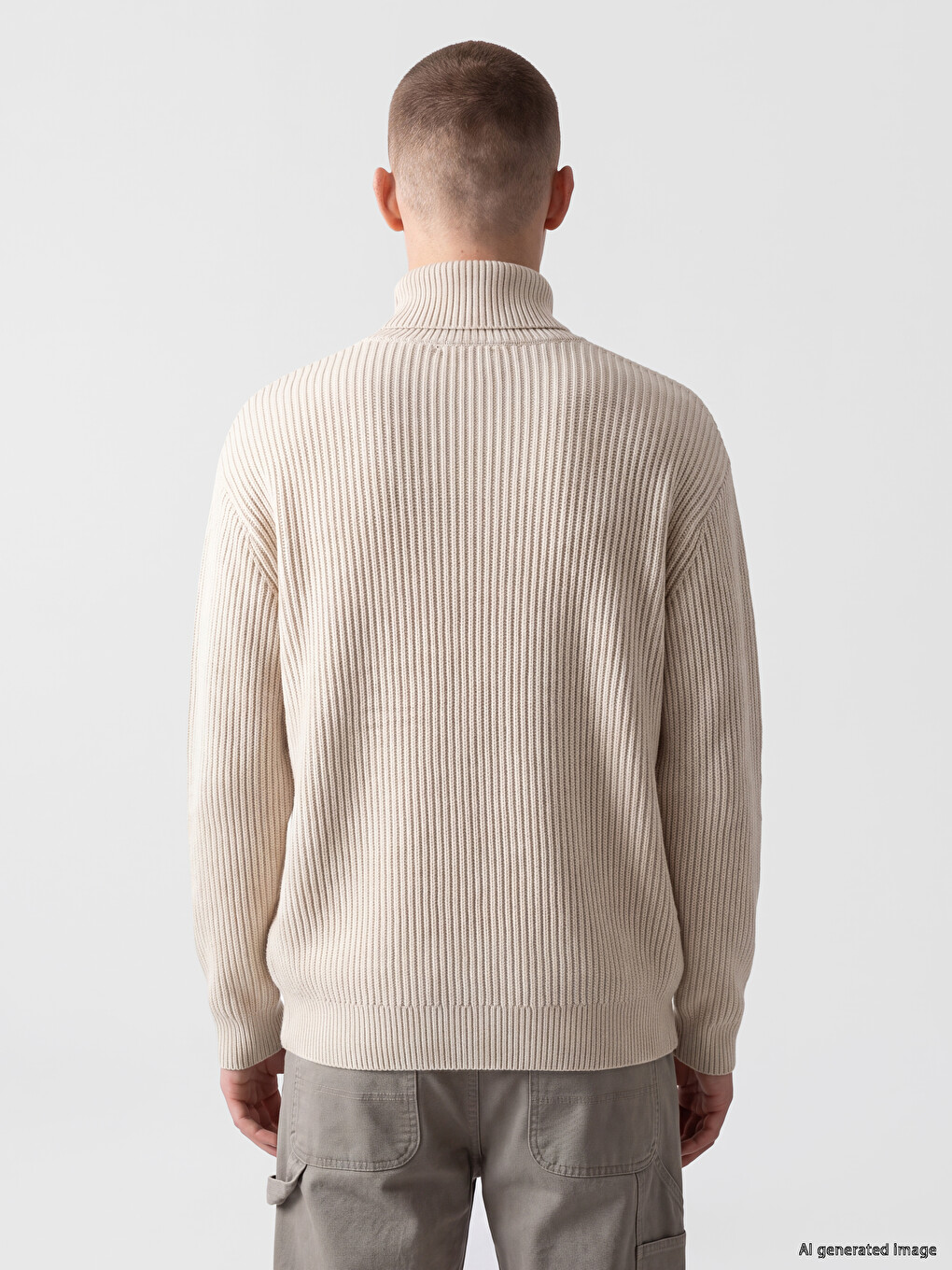Man Beige Sweater-3