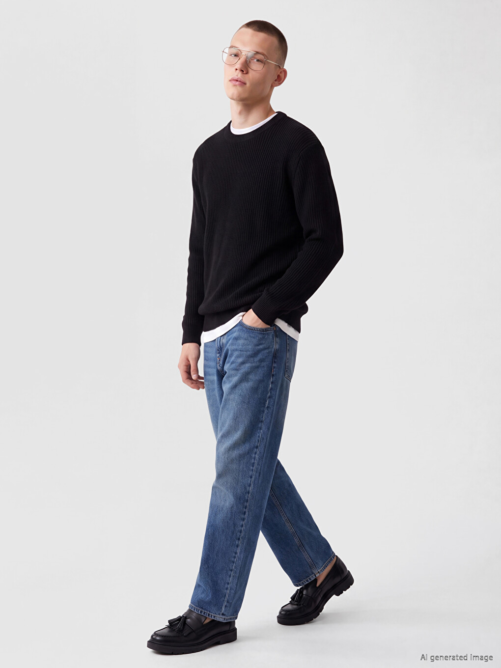 Crew Neck Men's Knitwear Sweater-1