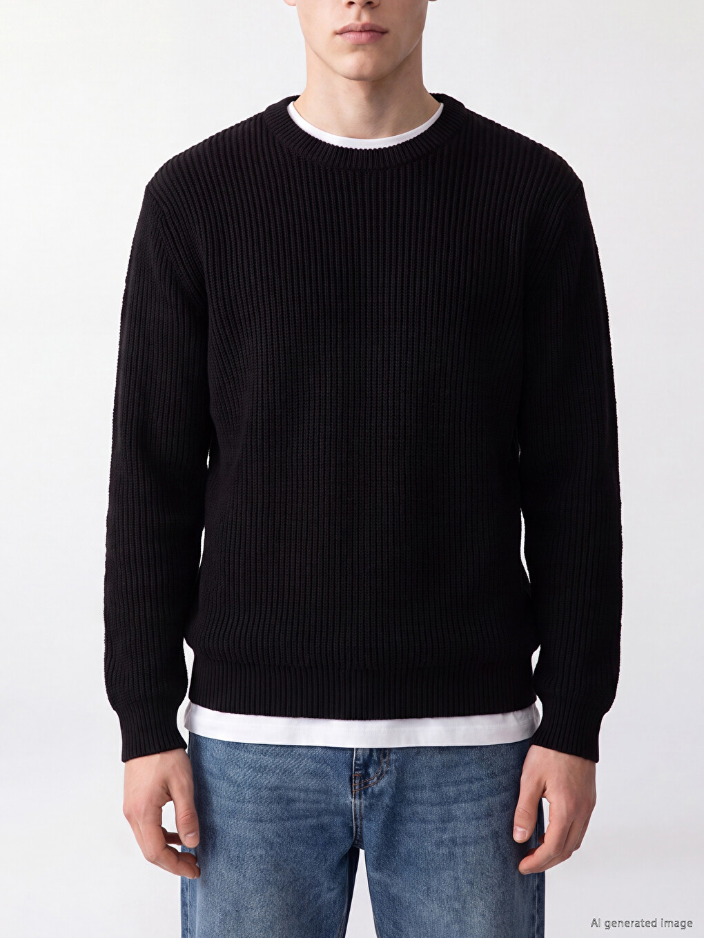 Crew Neck Men's Knitwear Sweater-2