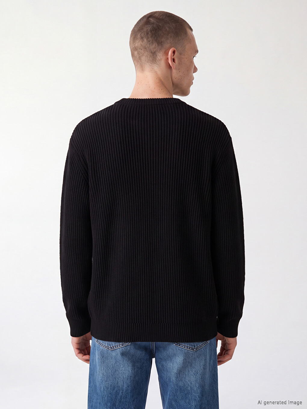 Crew Neck Men's Knitwear Sweater-3