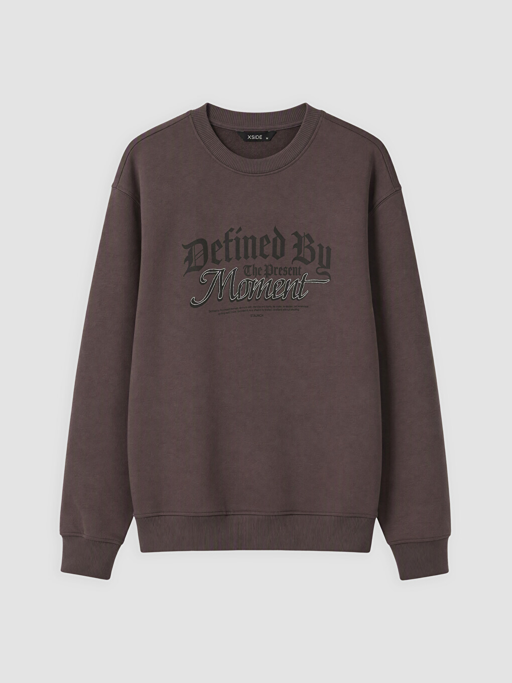 Crew Neck Printed Men's Thick Sweatshirt