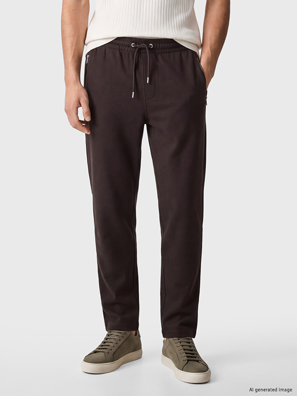 Man Brown Sweatpants-1