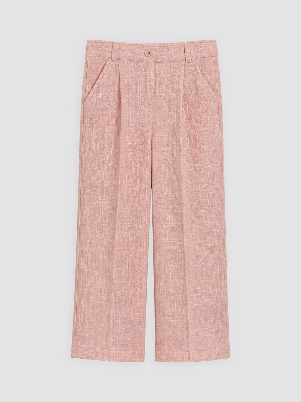 Pembe Beli Lastikli Kız Çocuk Gabardin Pantolon