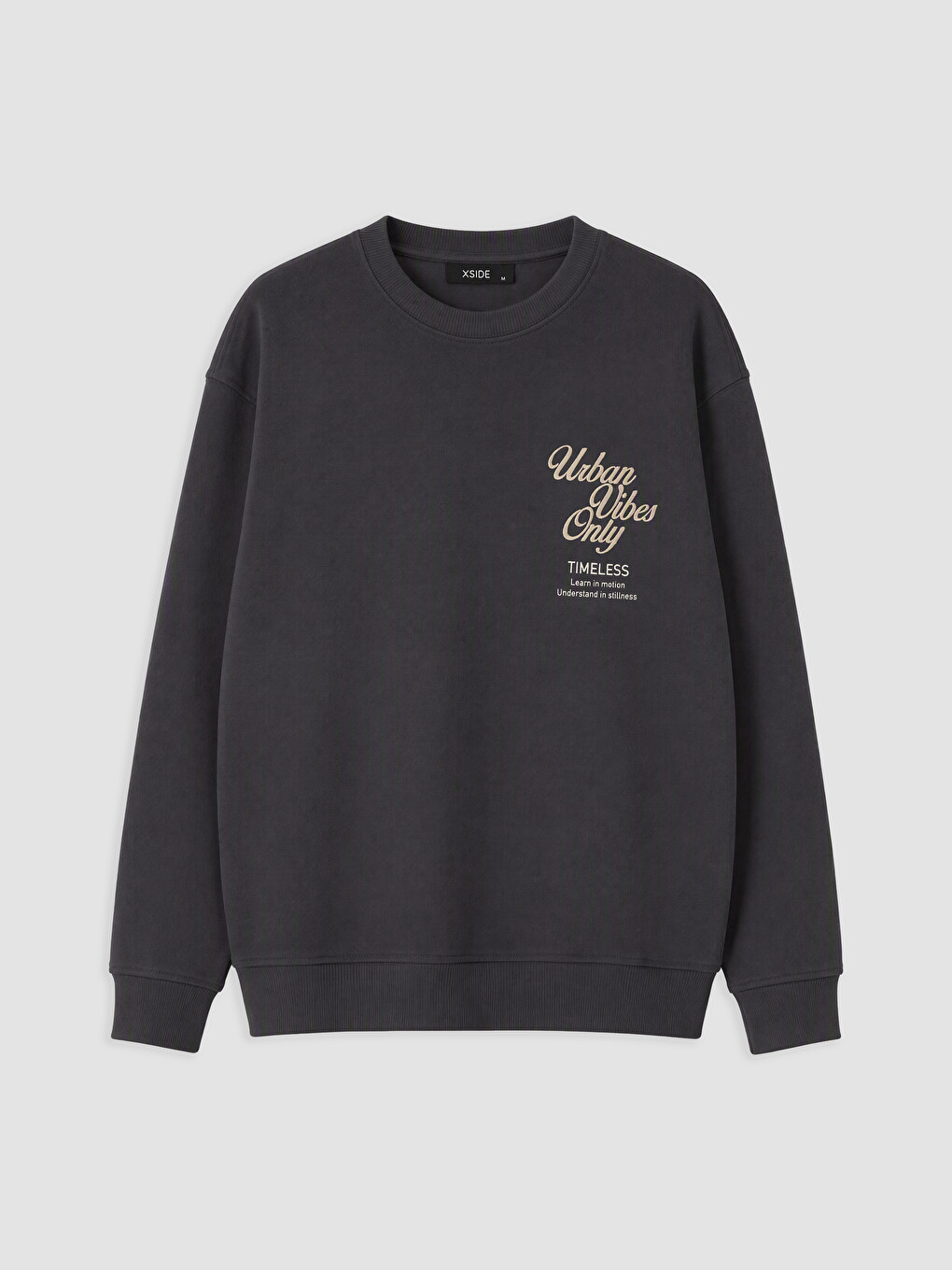 Crew Neck Embroidered Men's Sweatshirt
