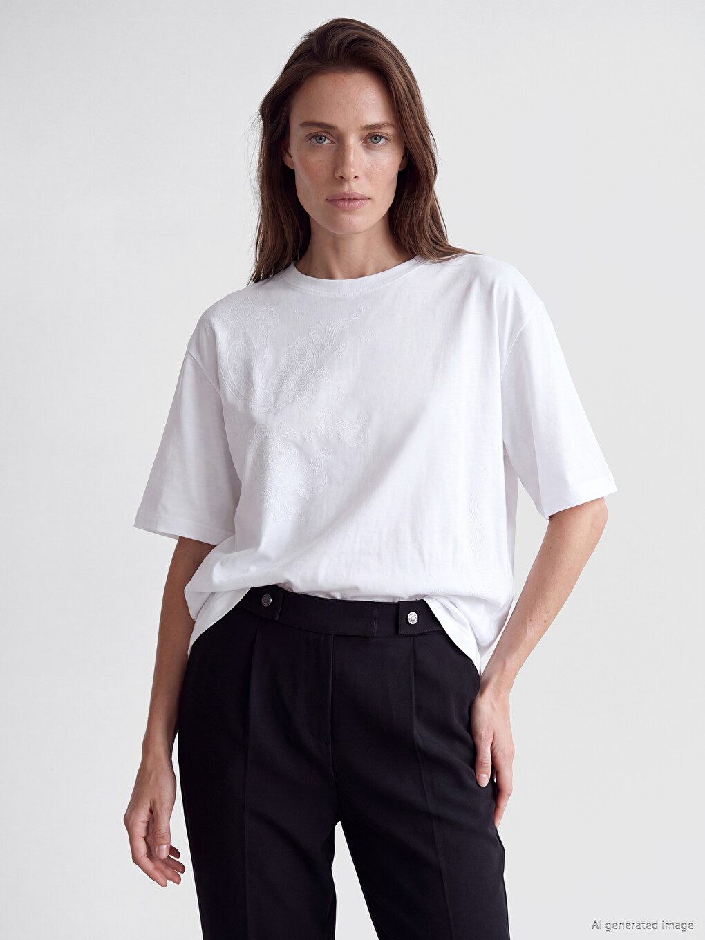 Μπλούζα T-shirt Με Σχέδια Με Στρογγυλή Λαιμόκοψη Για Γυναίκες-3