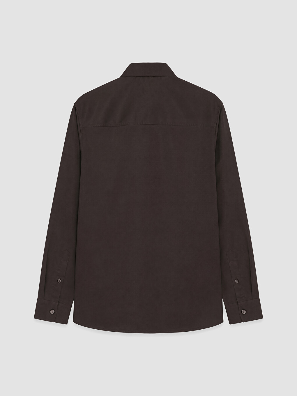 Kahverengi Regular Fit Gabardin Erkek Gömlek-5