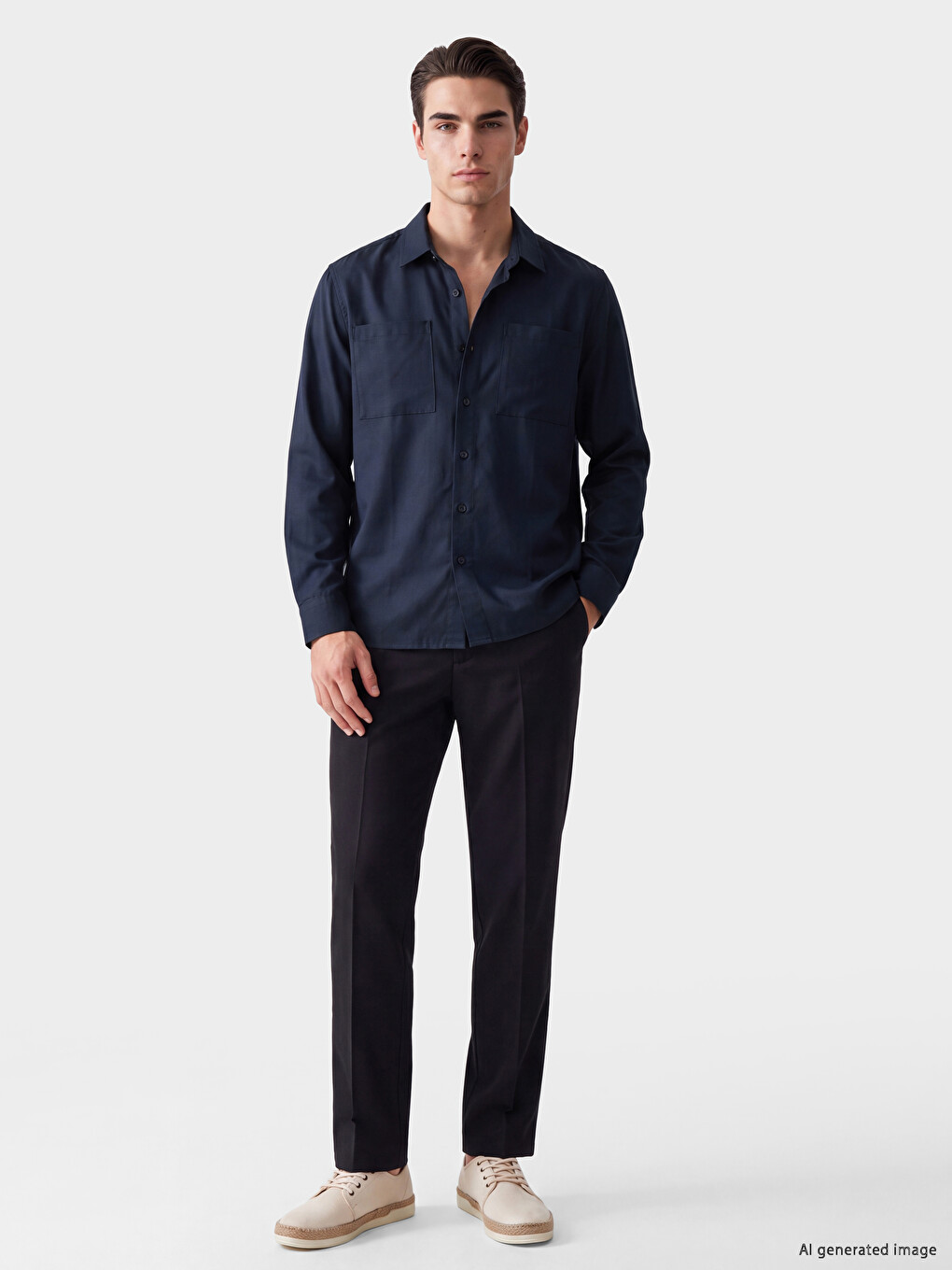 Regular Fit Gabardin Erkek Gömlek-1