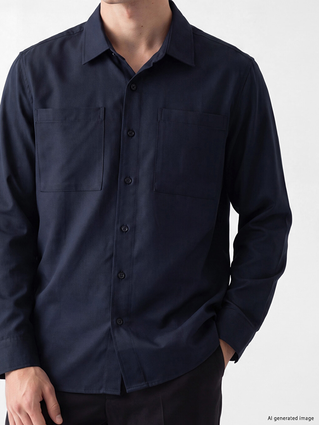 Regular Fit Gabardin Erkek Gömlek-2