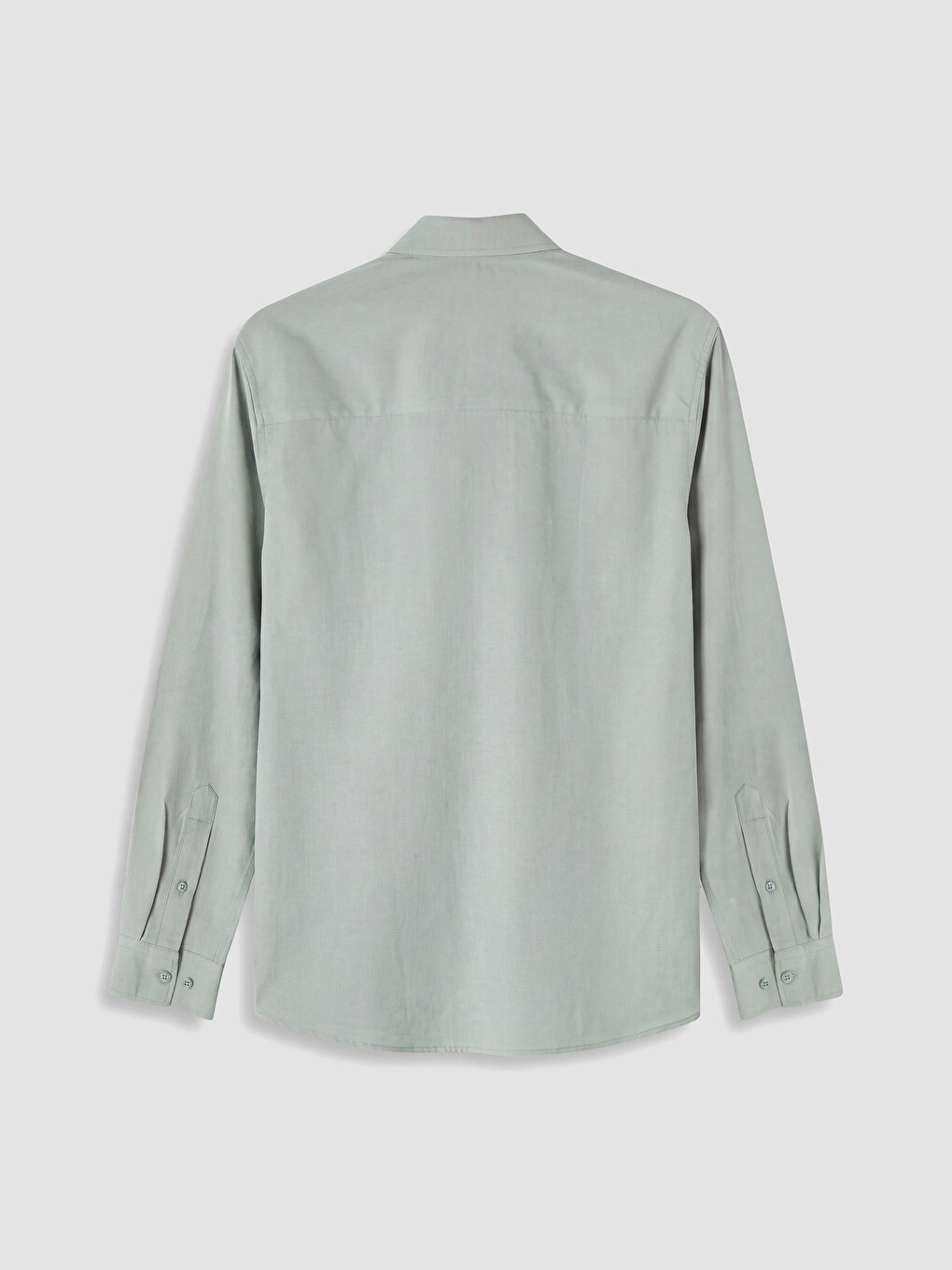 Yeşil Regular Fit Gabardin Erkek Gömlek-2