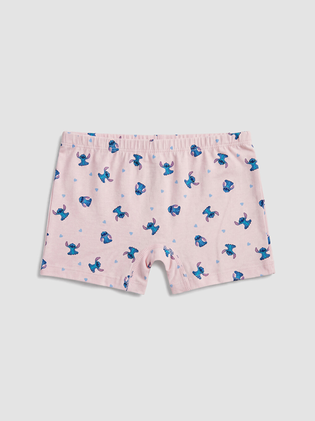 Pembe Stitch Baskılı Kız Çocuk 3'lü Boxer-1