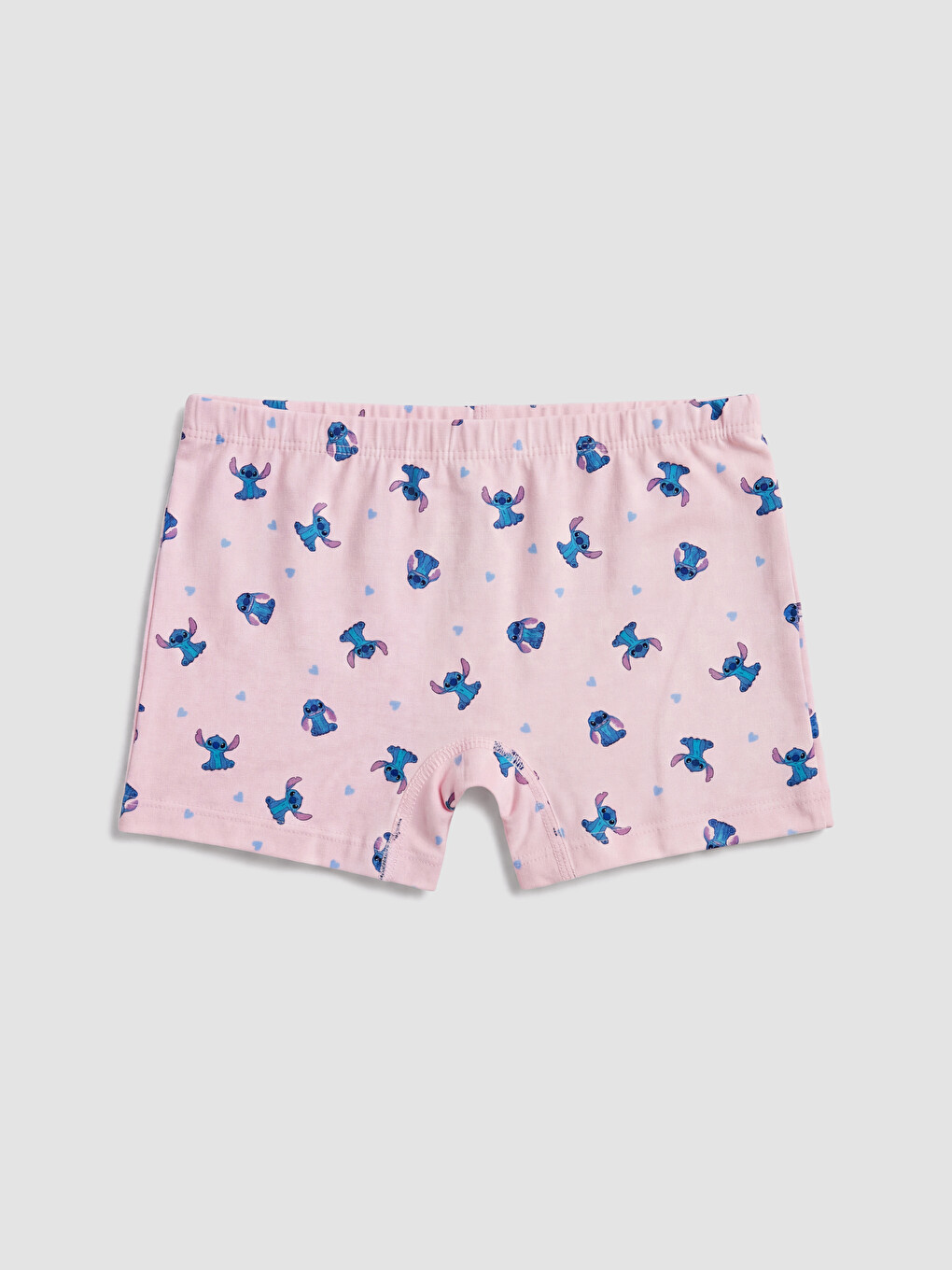 Pembe Stitch Baskılı Kız Çocuk 3'lü Boxer-4