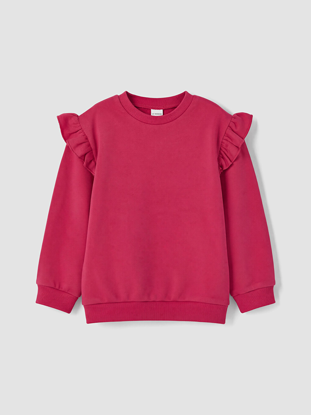Patterned Frilled Girls' Sweatshirt 2 Pack-4