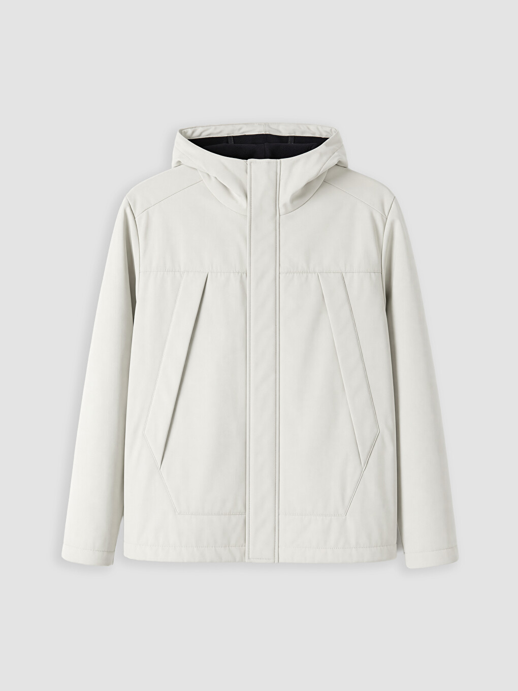 Regular Fit Hooded Men's Jacket-4