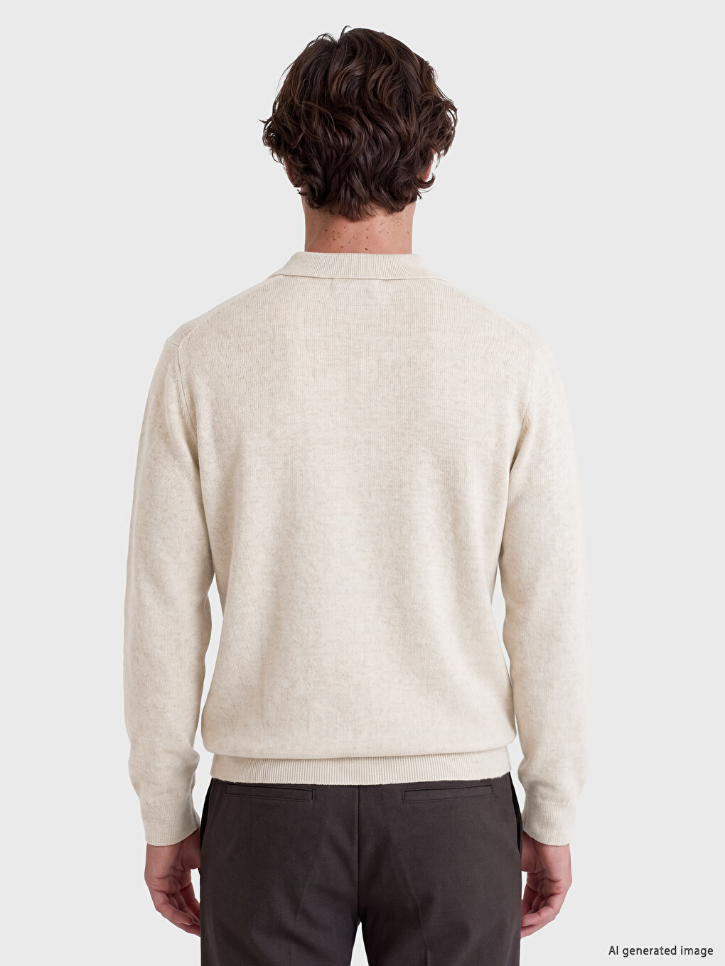 Man Beige Sweater-3