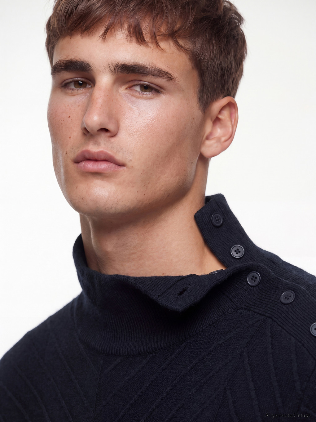 Turtleneck Patterned Men's Knitwear Sweater-2