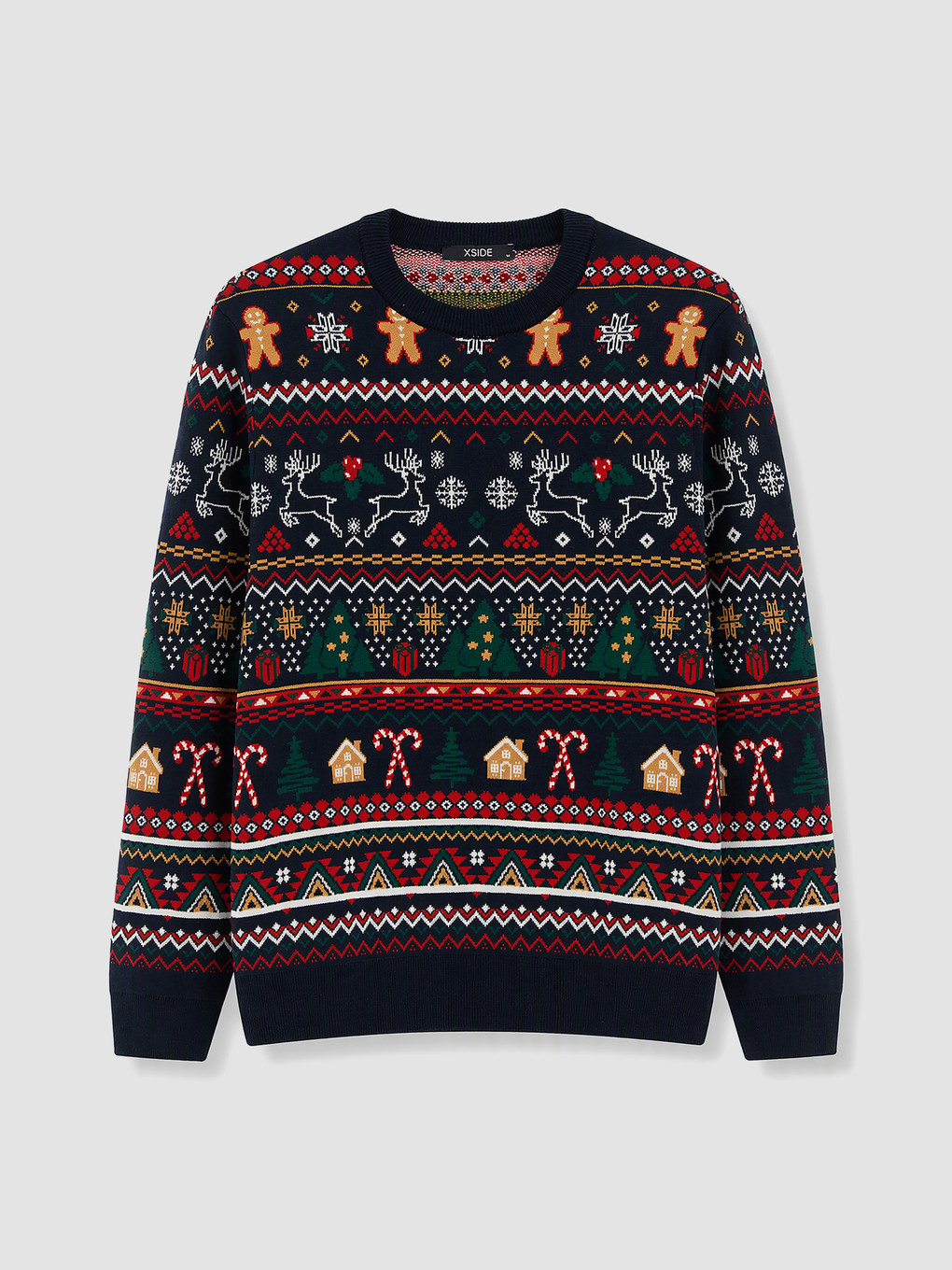 New Year's Themed Men's Knitwear Sweater