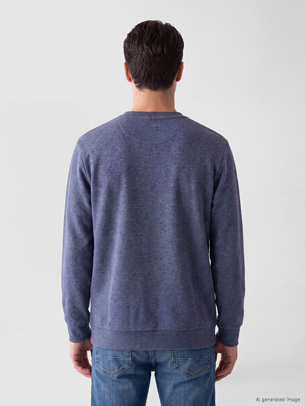 Regular Fit Crew Neck Men's Sweatshirt-2
