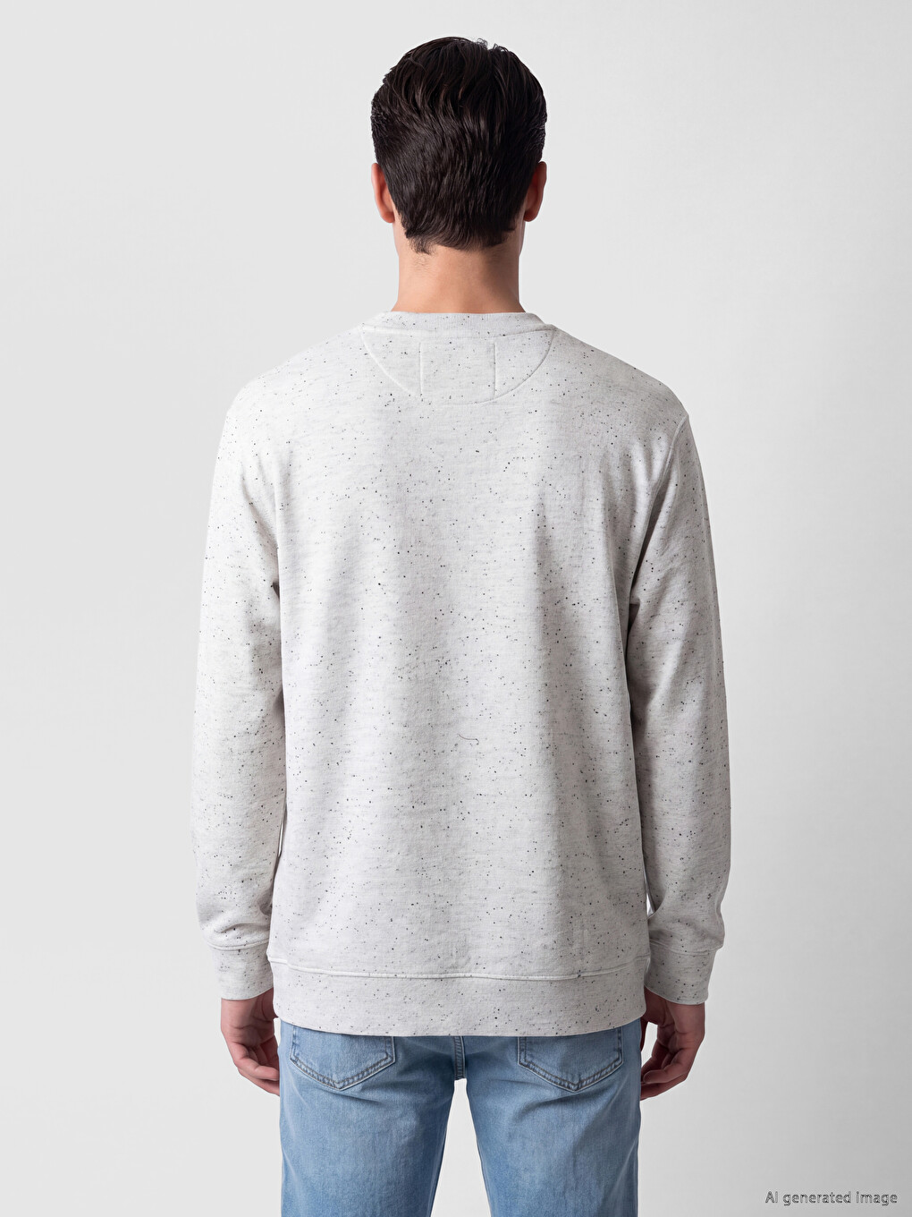Regular Fit Crew Neck Men's Sweatshirt-2