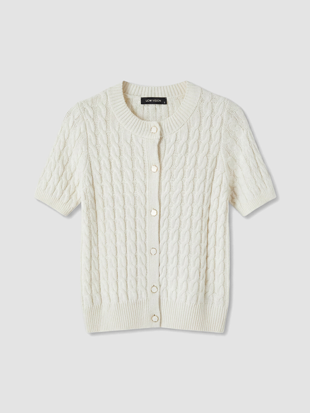 Cable Knit Patterned Women's Knitwear Cardigan-4