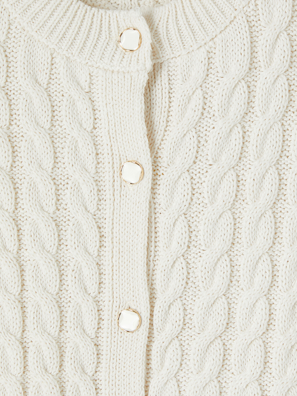 Cable Knit Patterned Women's Knitwear Cardigan-5
