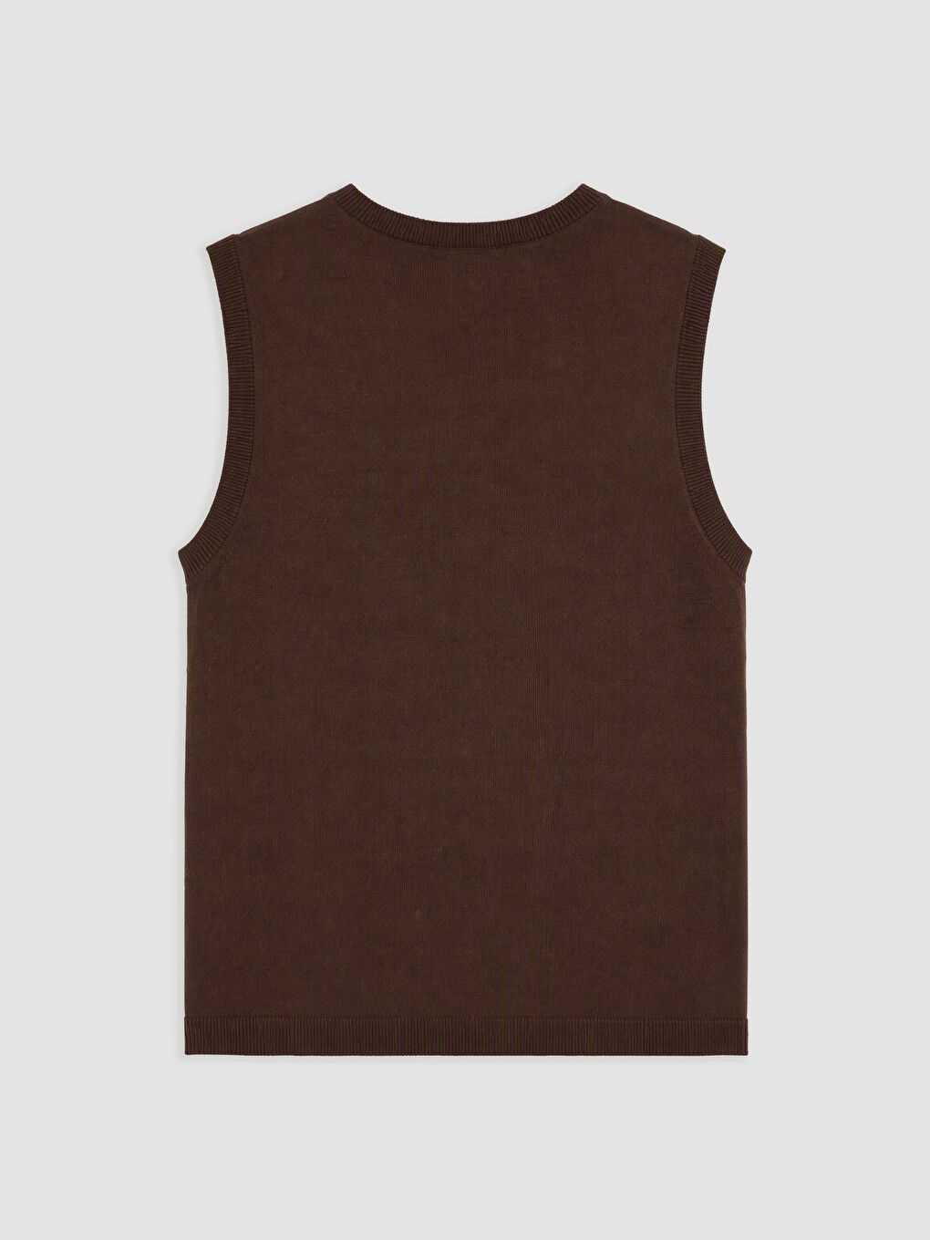 Woman Brown Knit Gilet-1