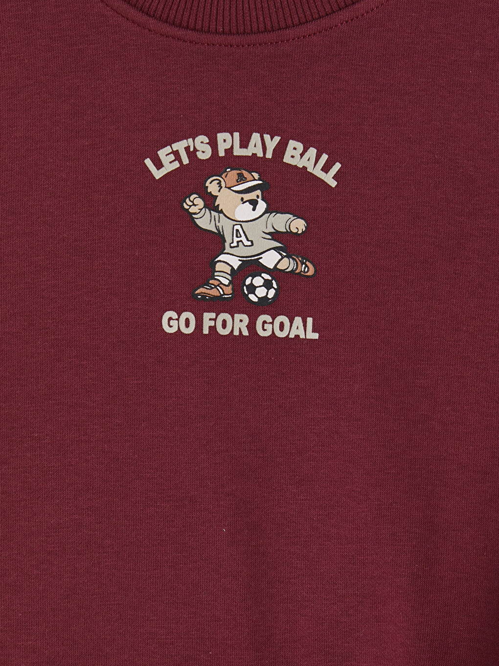 Bordo Baskılı Erkek Çocuk Sweatshirt-1