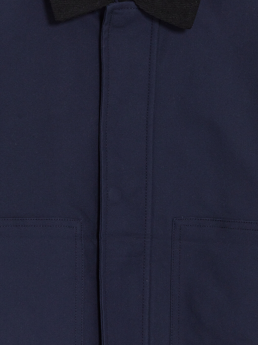 Relaxed Fit Velvet Collar Men's Gabardine Coat-5