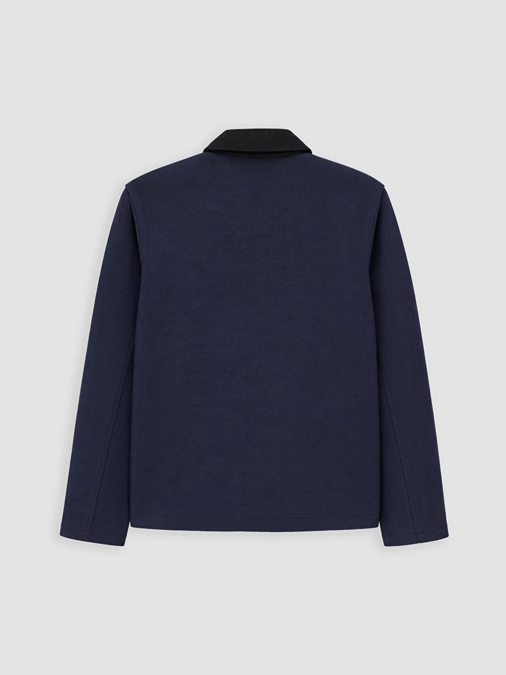 Relaxed Fit Velvet Collar Men's Gabardine Coat-6