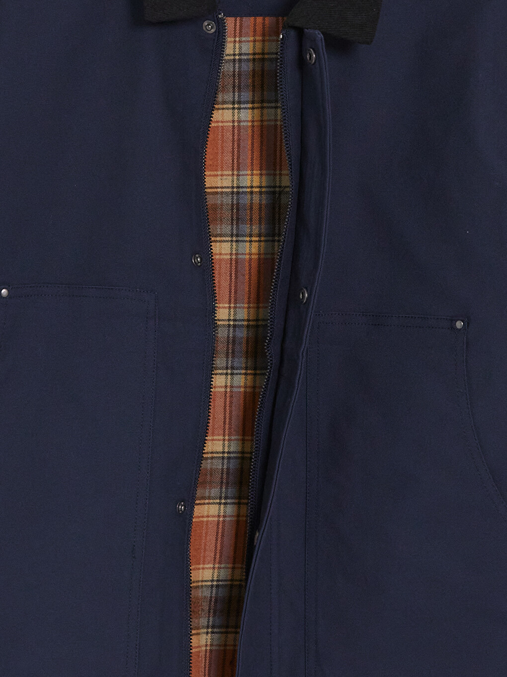 Relaxed Fit Velvet Collar Men's Gabardine Coat-8