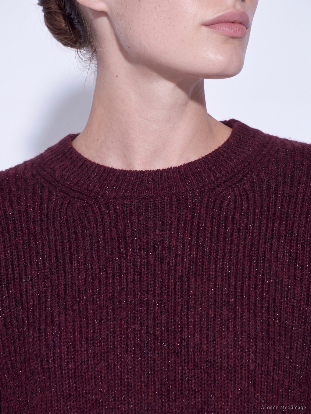 Crew Neck Women's Knitwear Sweater-2