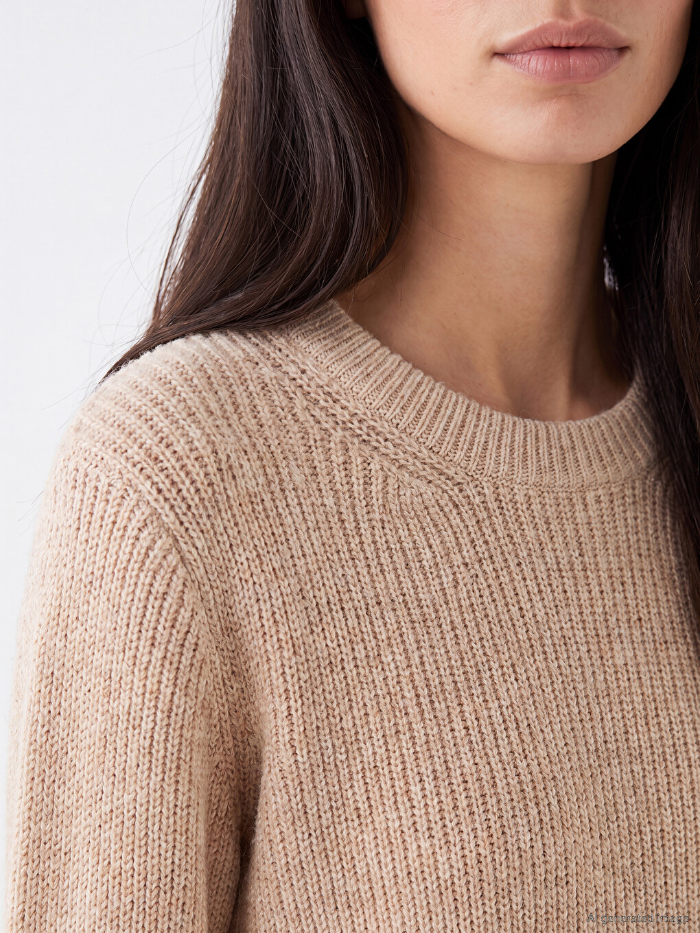 Crew Neck Women's Knitwear Sweater-2
