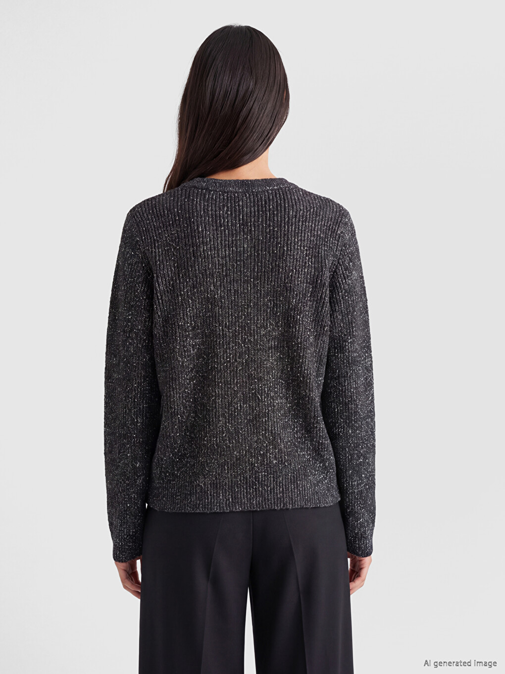 Crew Neck Women's Knitwear Sweater-3
