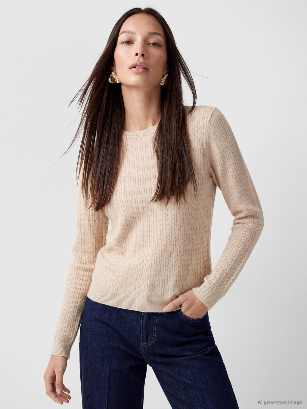 Cable Patterned Women's Knitwear Sweater