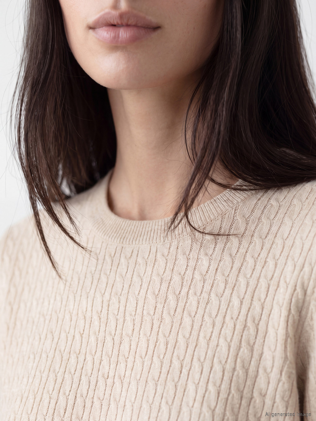 Cable Patterned Women's Knitwear Sweater-2