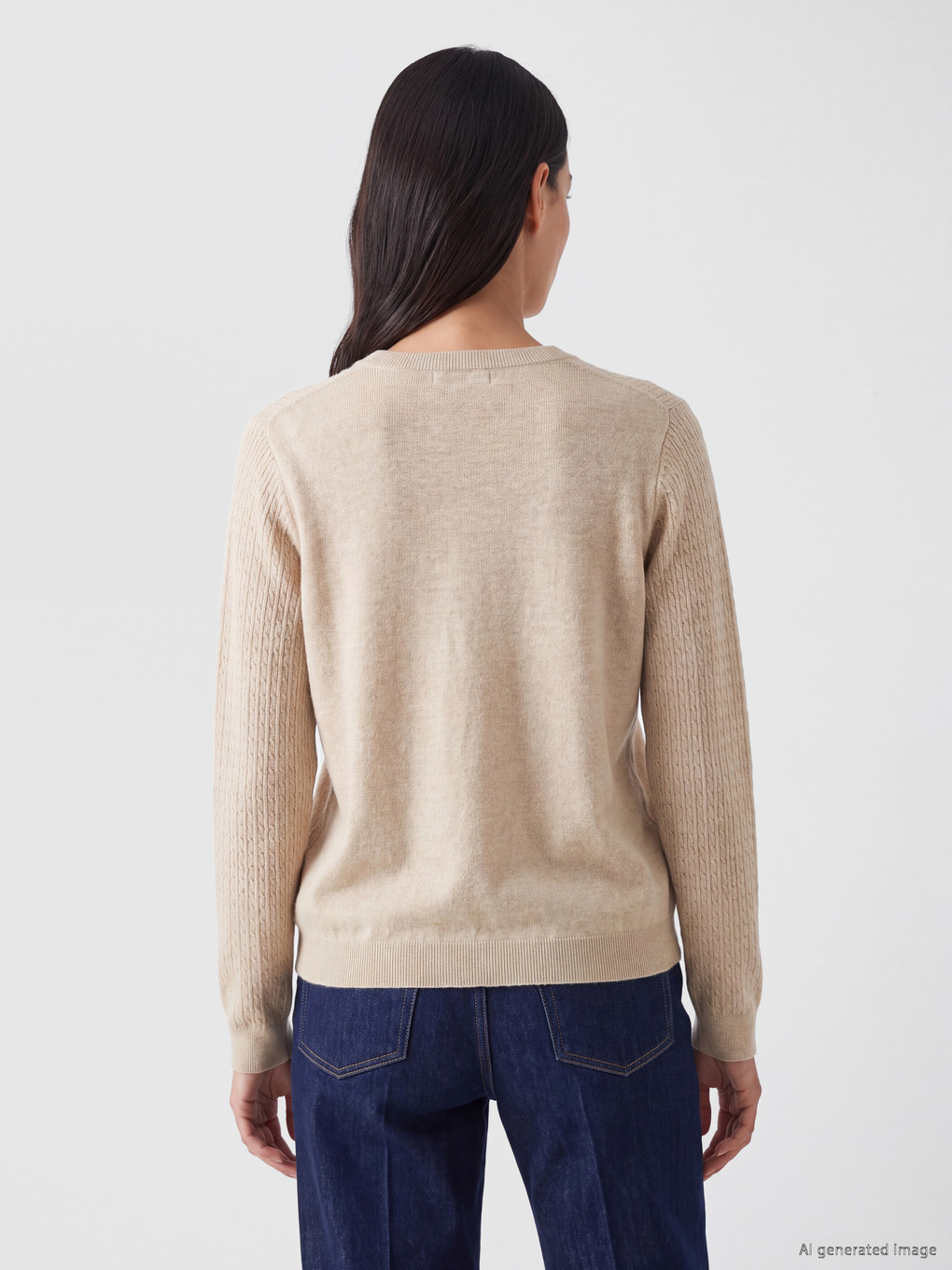 Cable Patterned Women's Knitwear Sweater-3