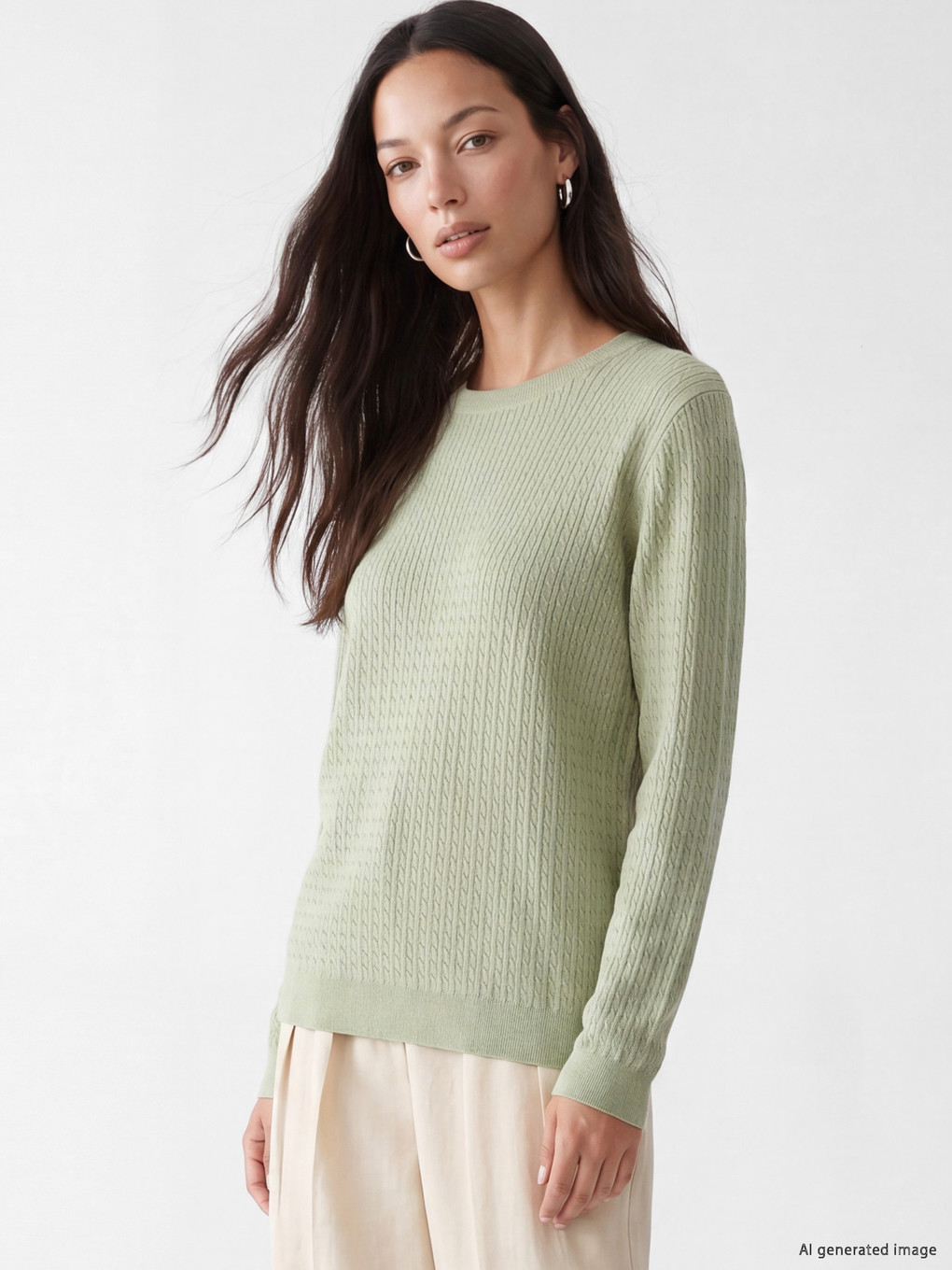 Cable Patterned Women's Knitwear Sweater