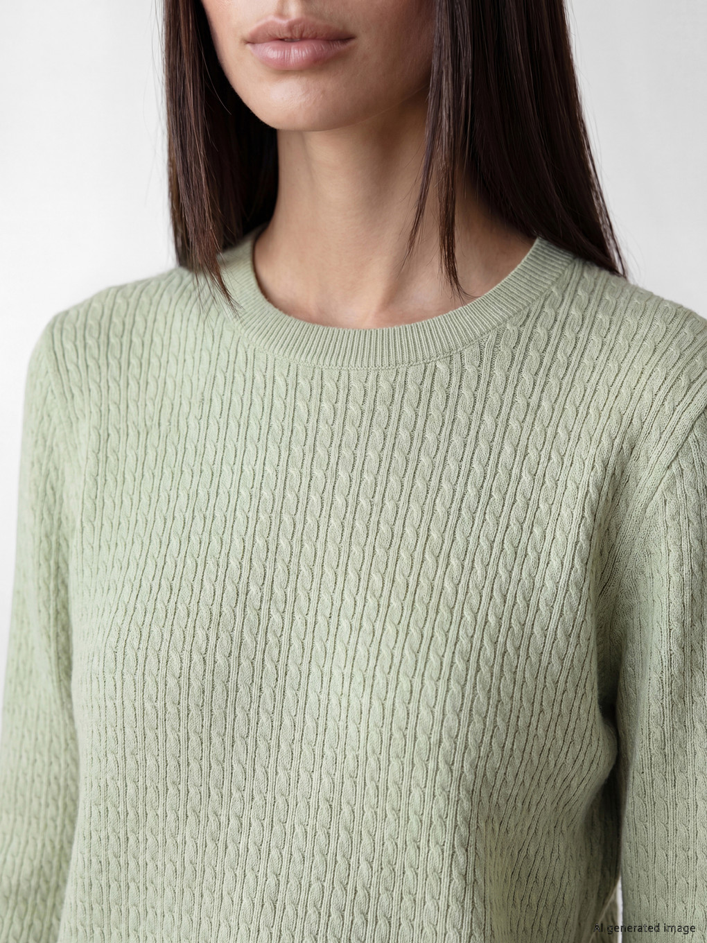 Cable Patterned Women's Knitwear Sweater-2
