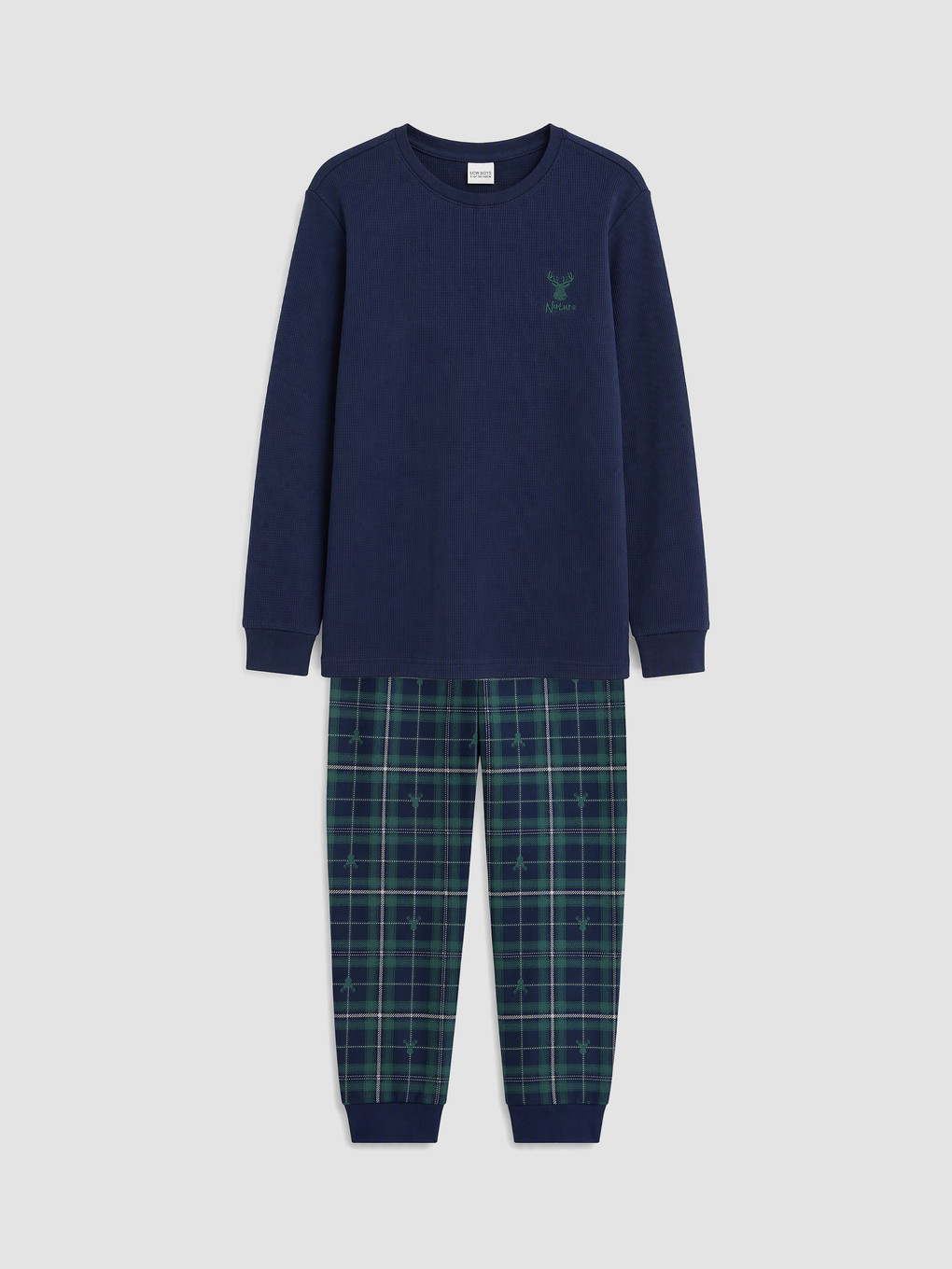 Lacivert Yeni Yıl Temalı Erkek Çocuk Pijama Takım