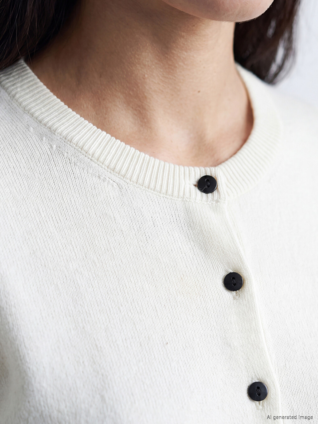 Crew Neck Women's Knitwear Cardigan-2