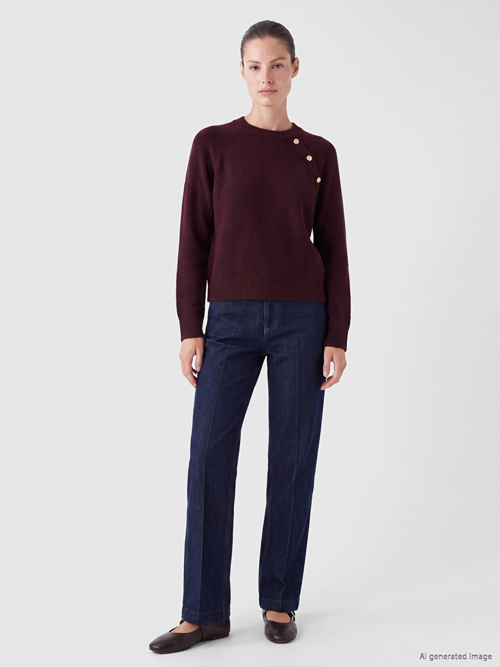 Woman Bordeaux Sweater-1