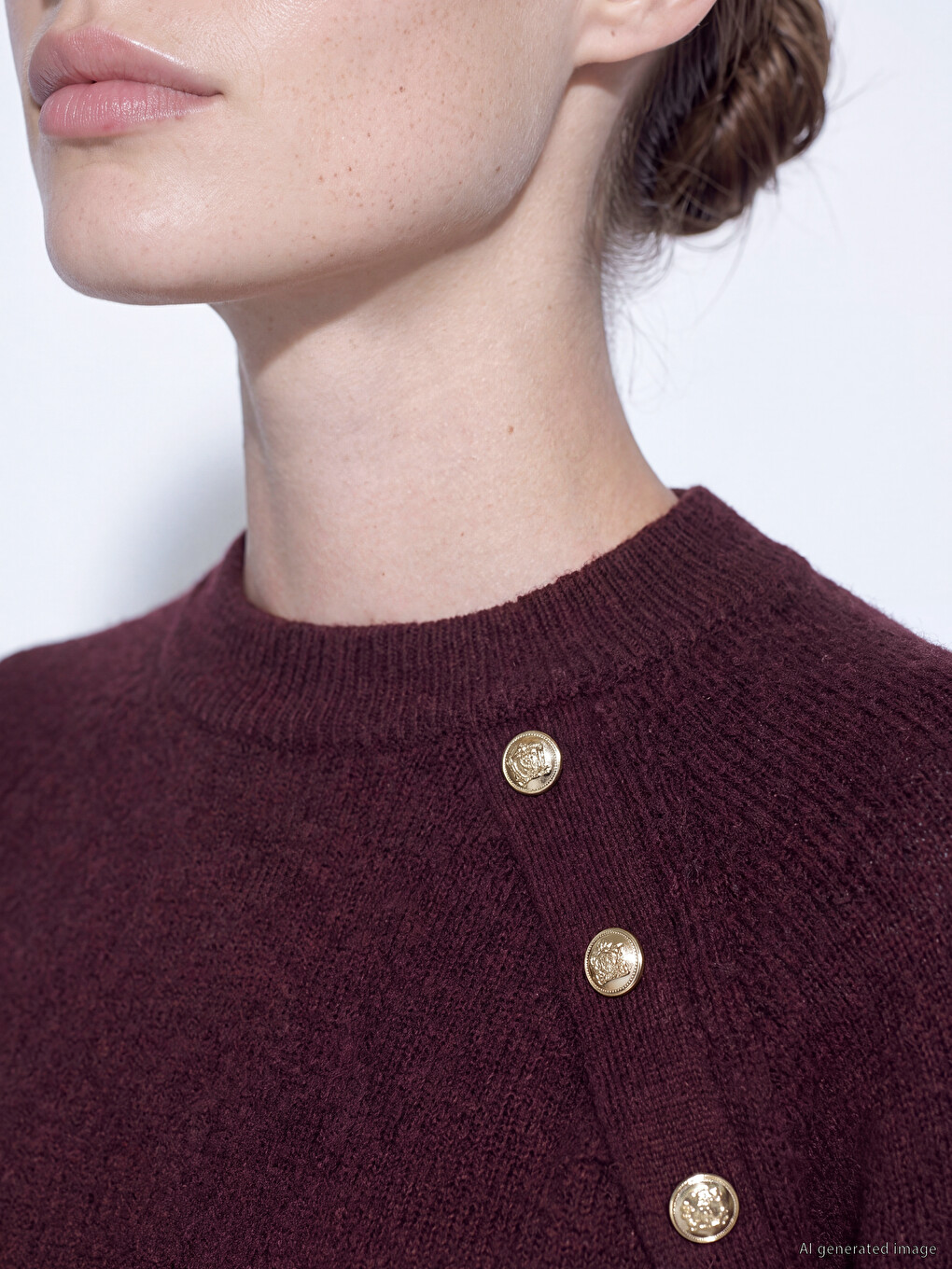 Woman Bordeaux Sweater-2