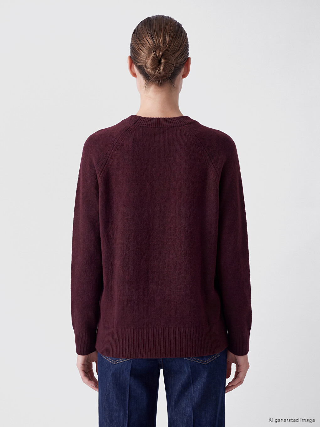 Woman Bordeaux Sweater-3