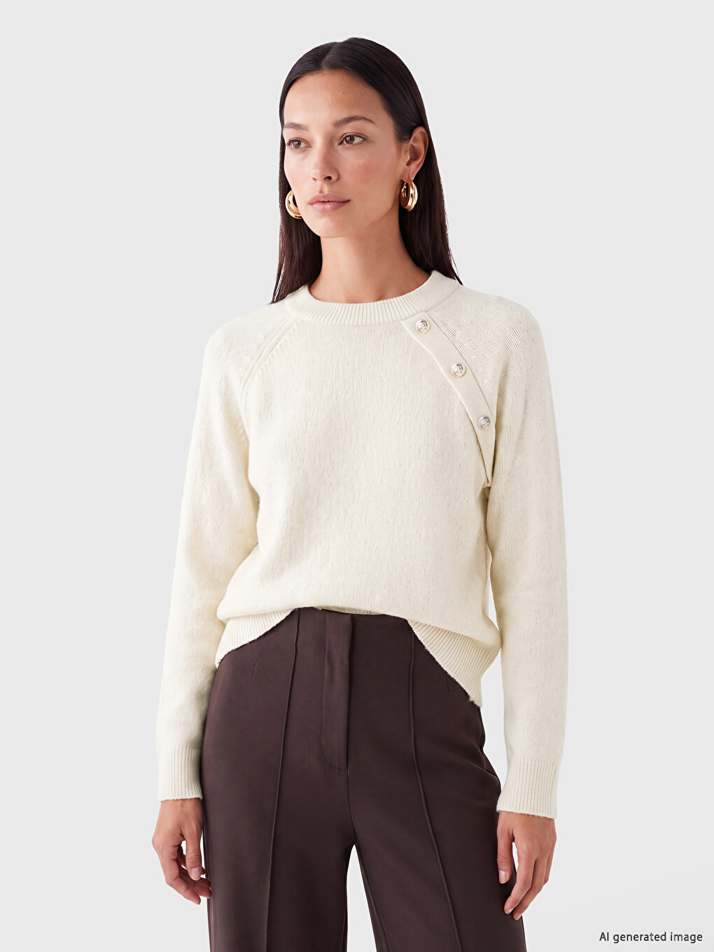 Woman White Sweater