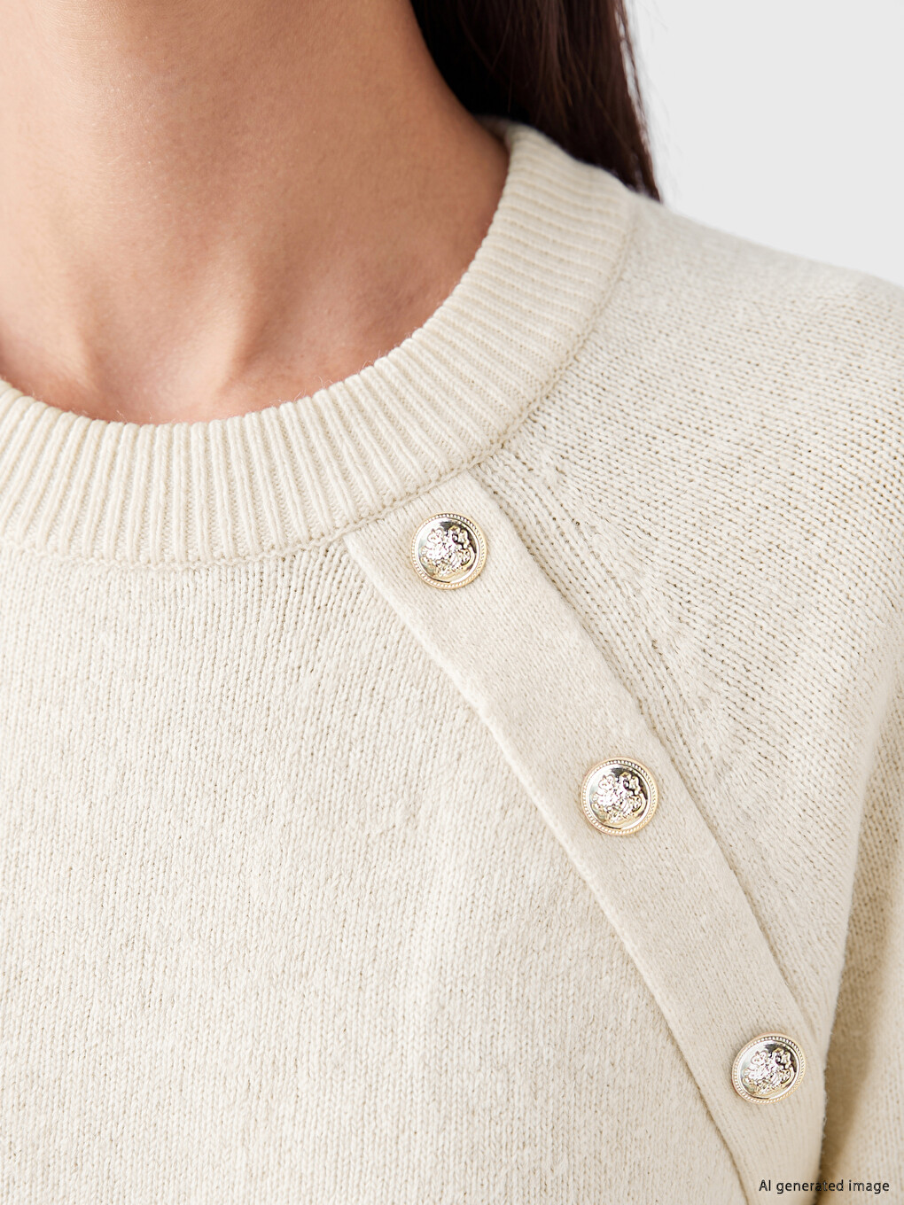 Woman White Sweater-2