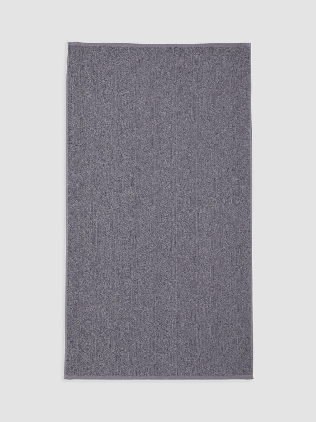 Gri Pamuklu Plaj Havlusu 100x150 Cm