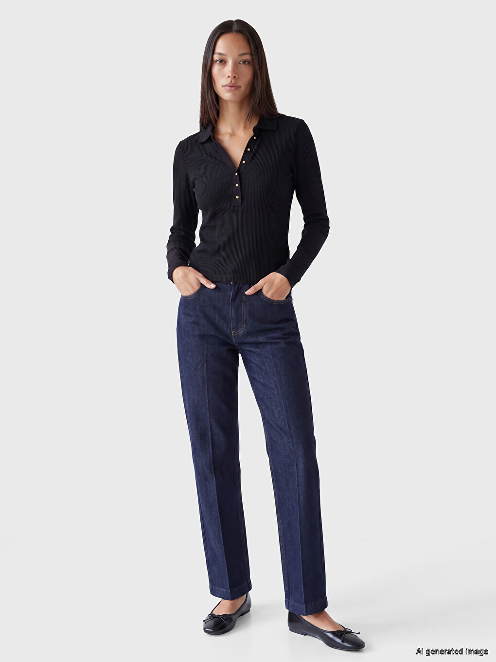 Polo Collar Women's Body-1